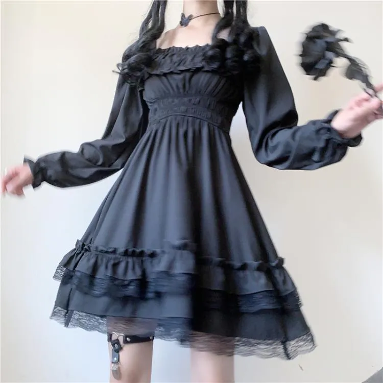 Vampire Tears Gothic Princess Dark Lolita Mini Dress