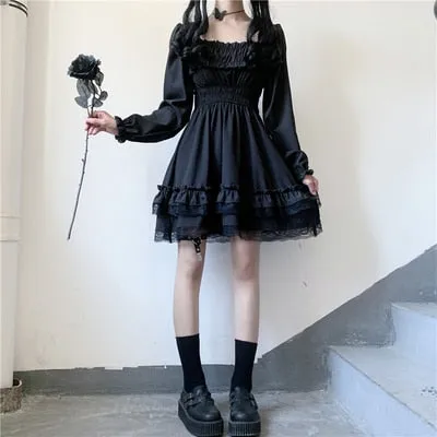 Vampire Tears Gothic Princess Dark Lolita Mini Dress