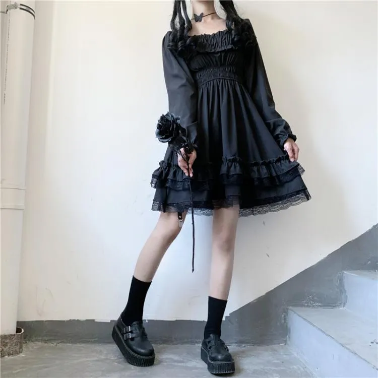 Vampire Tears Gothic Princess Dark Lolita Mini Dress