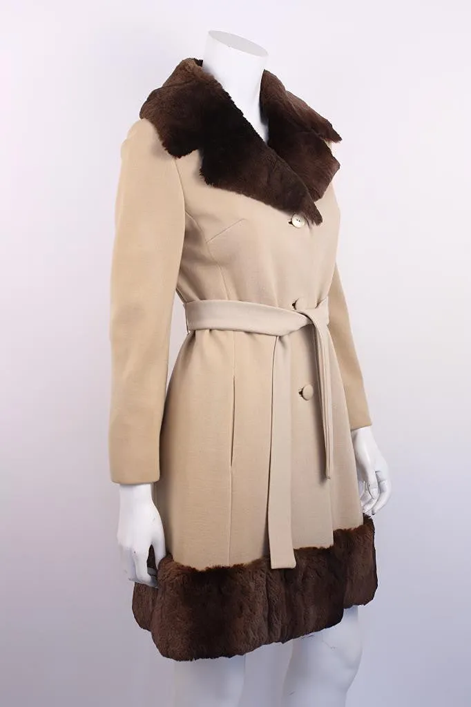 Vintage 60's LILLI ANN Wool Coat with Fur