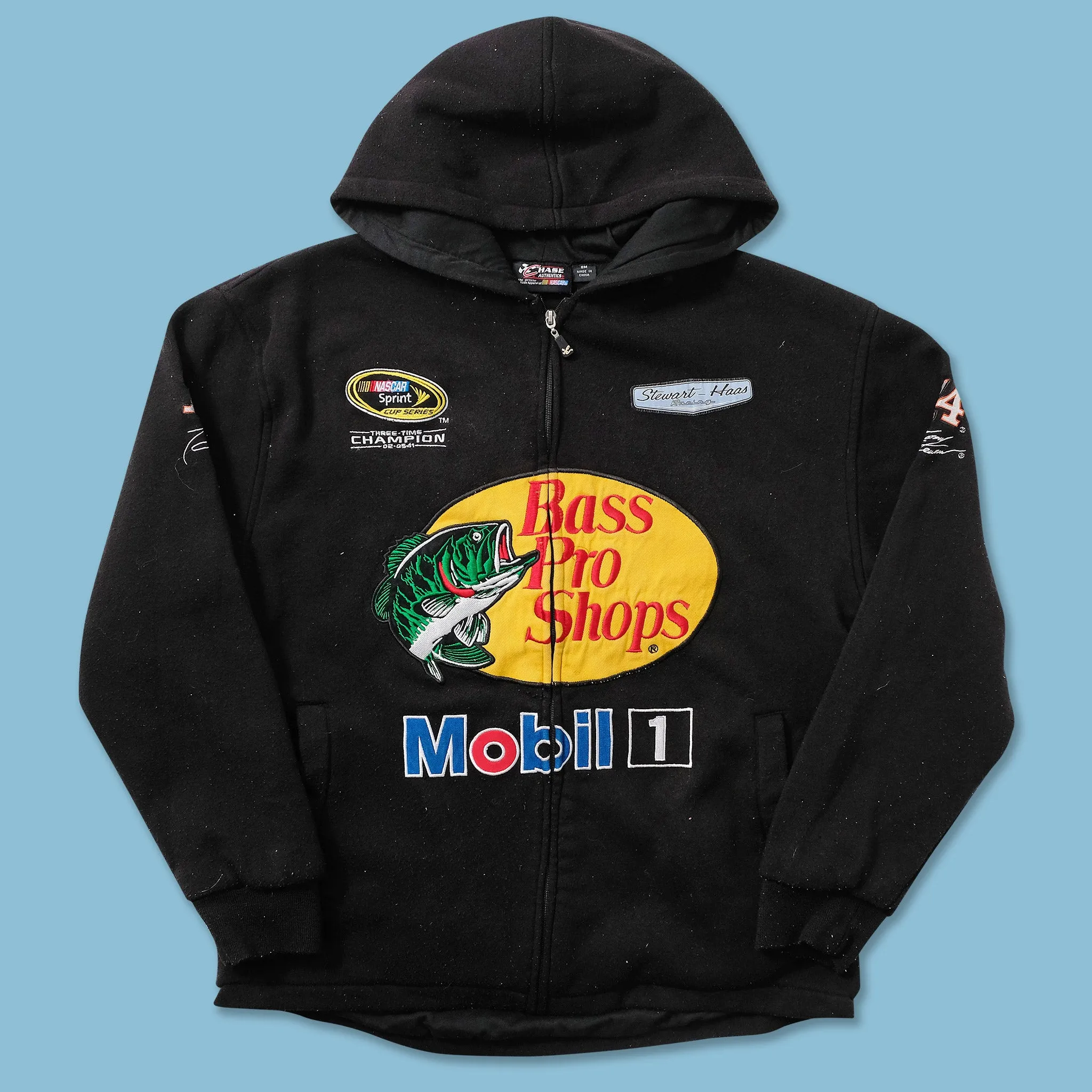 Vintage Tony Stewart Racing Zip Hoody Medium