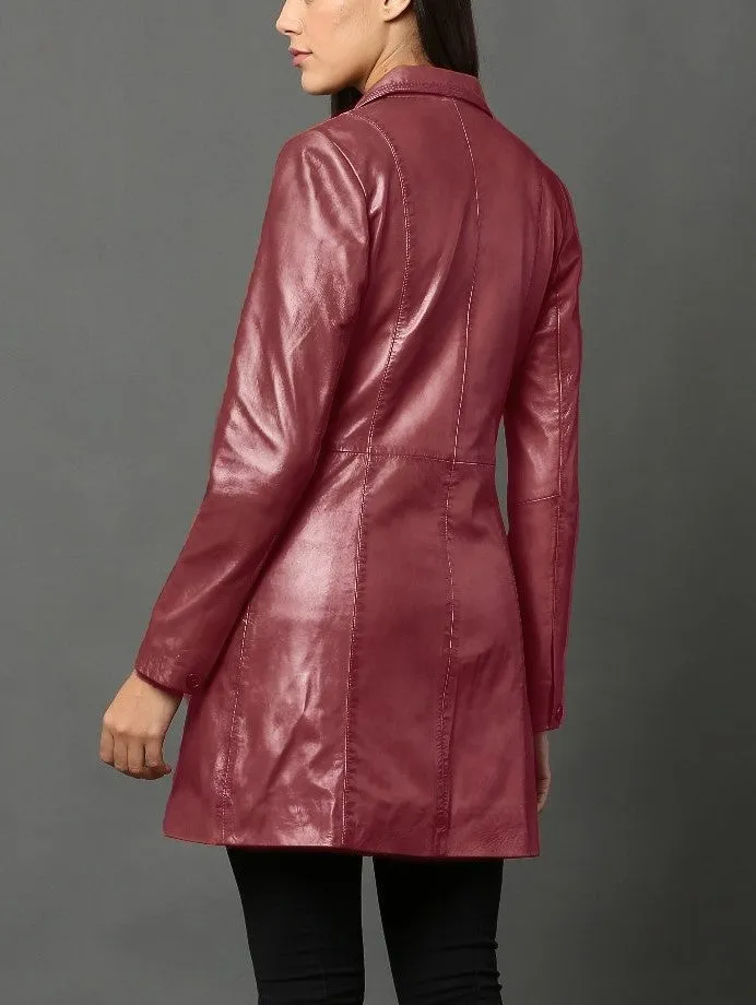 Women's Dolly Tailored Leather Coat