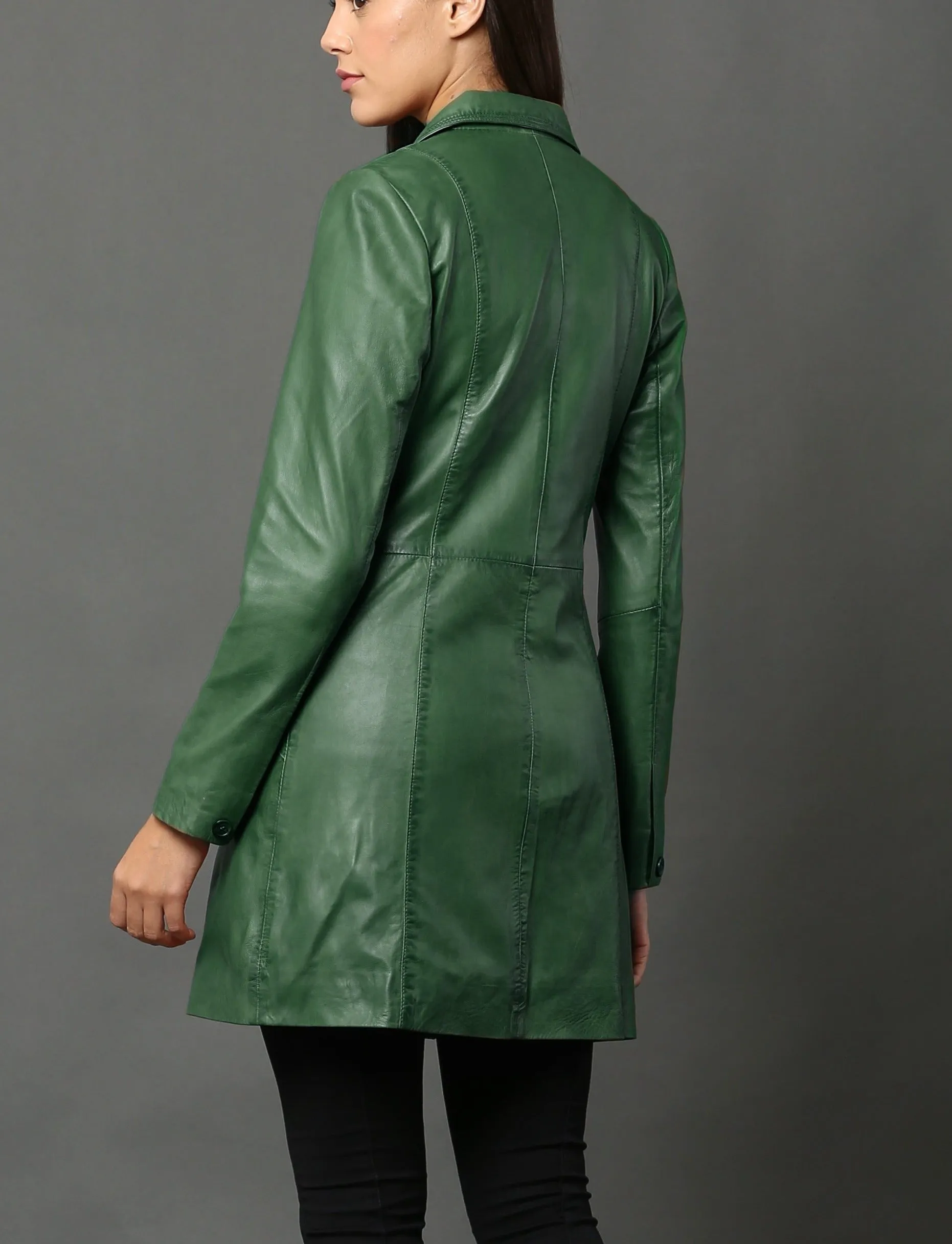 Women's Dolly Tailored Leather Coat