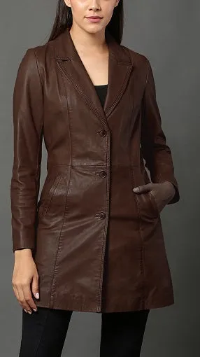 Women's Dolly Tailored Leather Coat