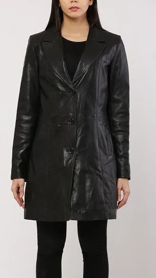 Women's Dolly Tailored Leather Coat