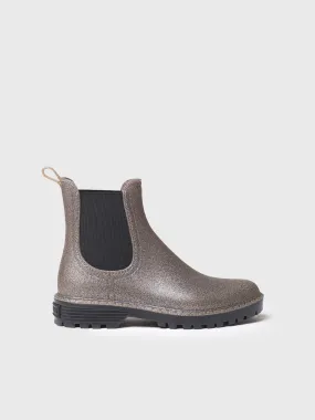 Women's glitter effect Chelsea style rain boot - CANNES