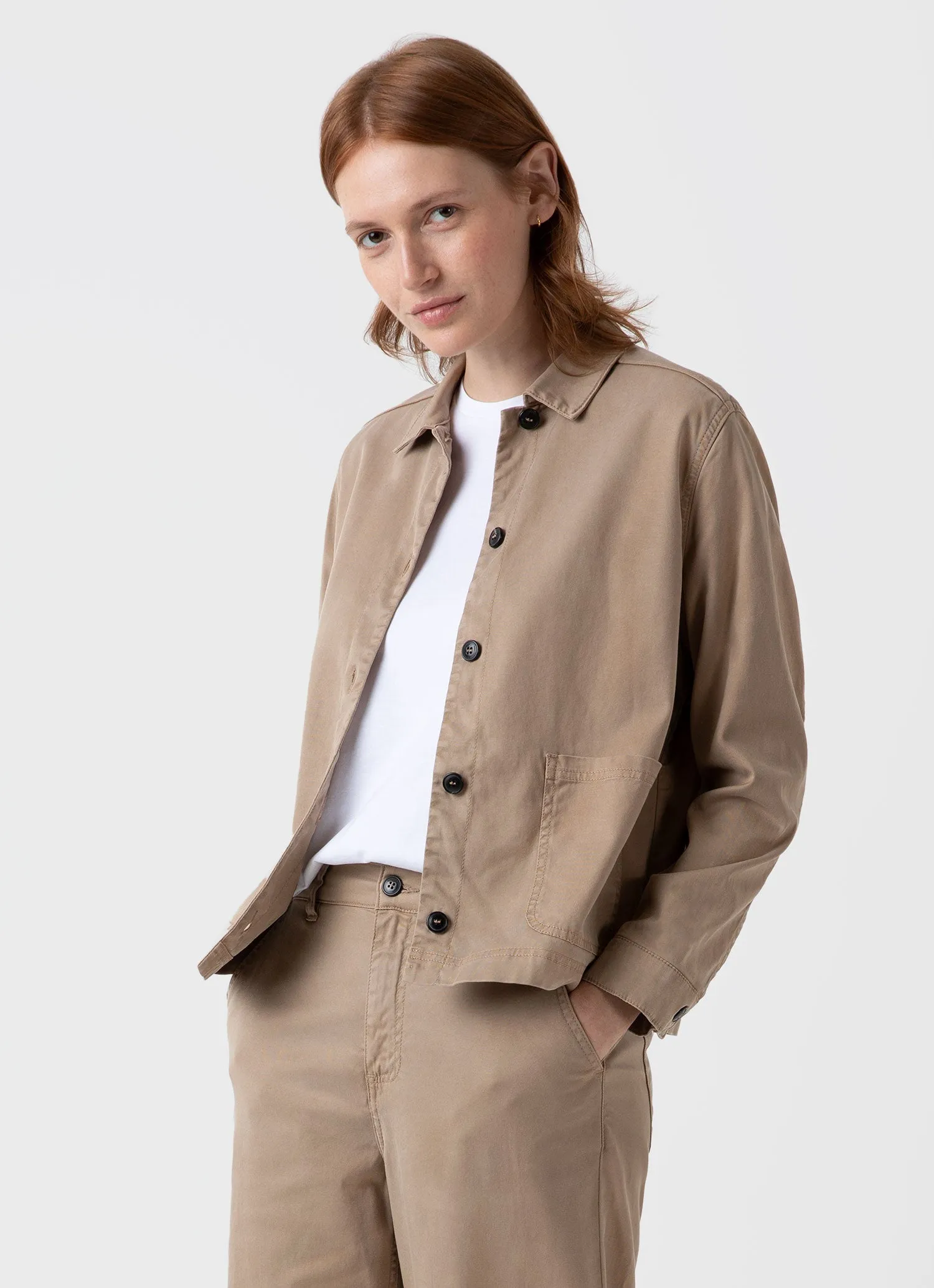 Women's Twin Pocket Jacket in Stone