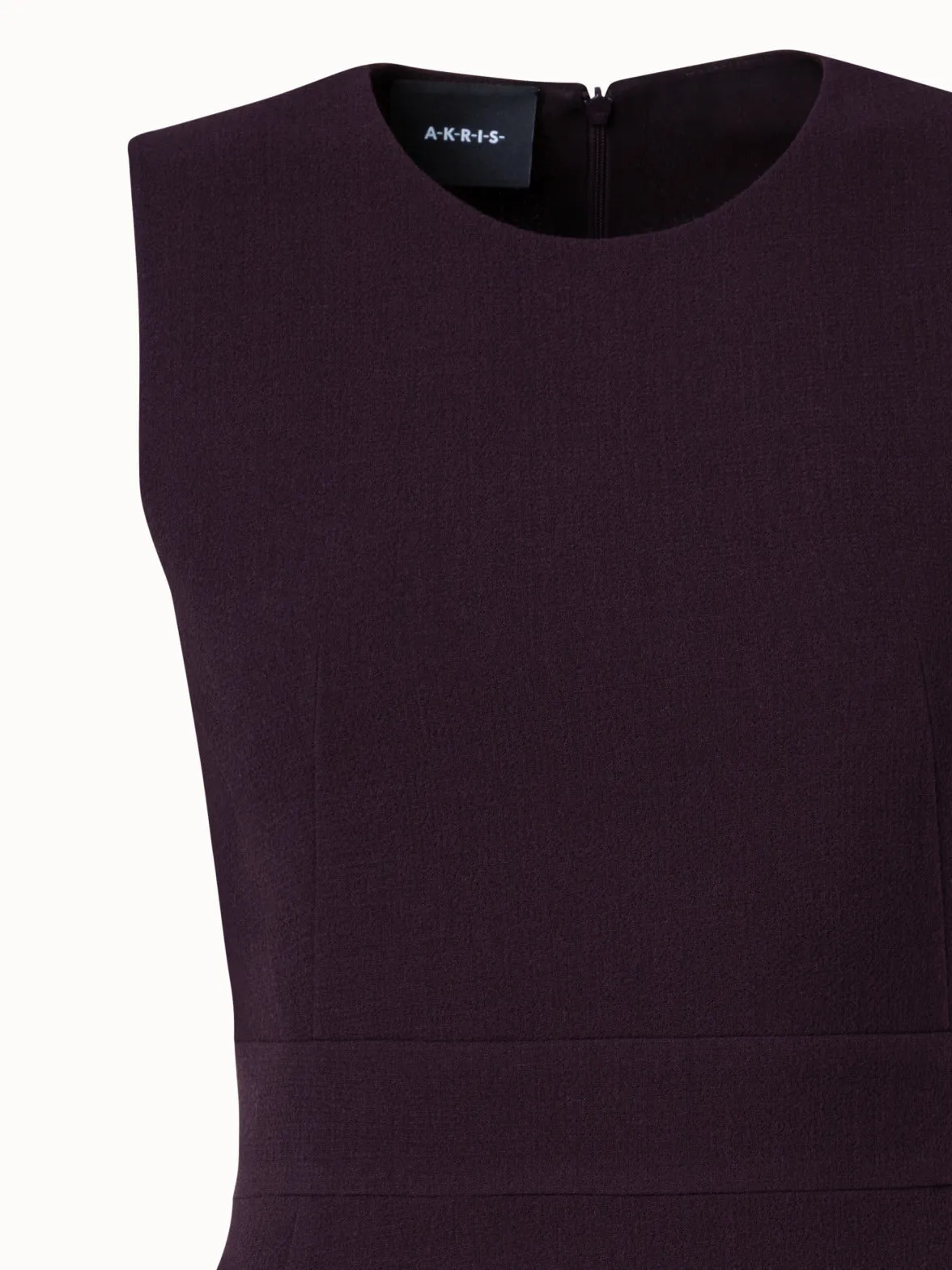 Wool Crêpe Double-Face Sheath Dress