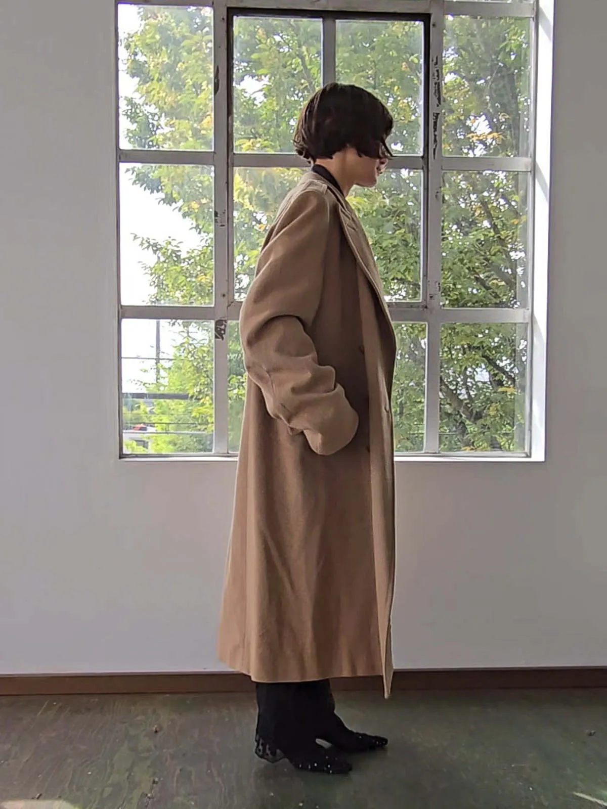 Wool Trench Coat - Sand