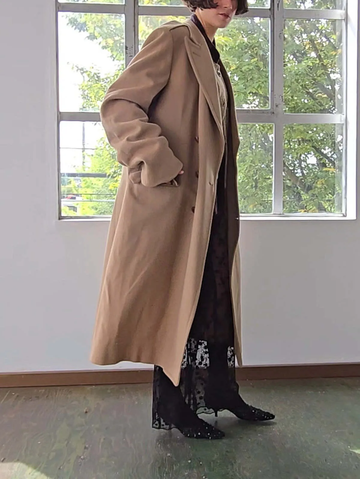 Wool Trench Coat - Sand