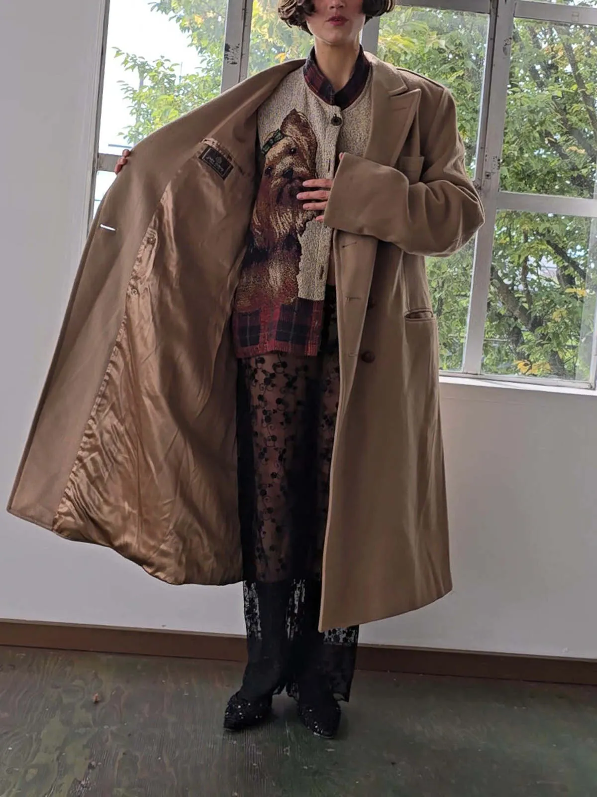 Wool Trench Coat - Sand