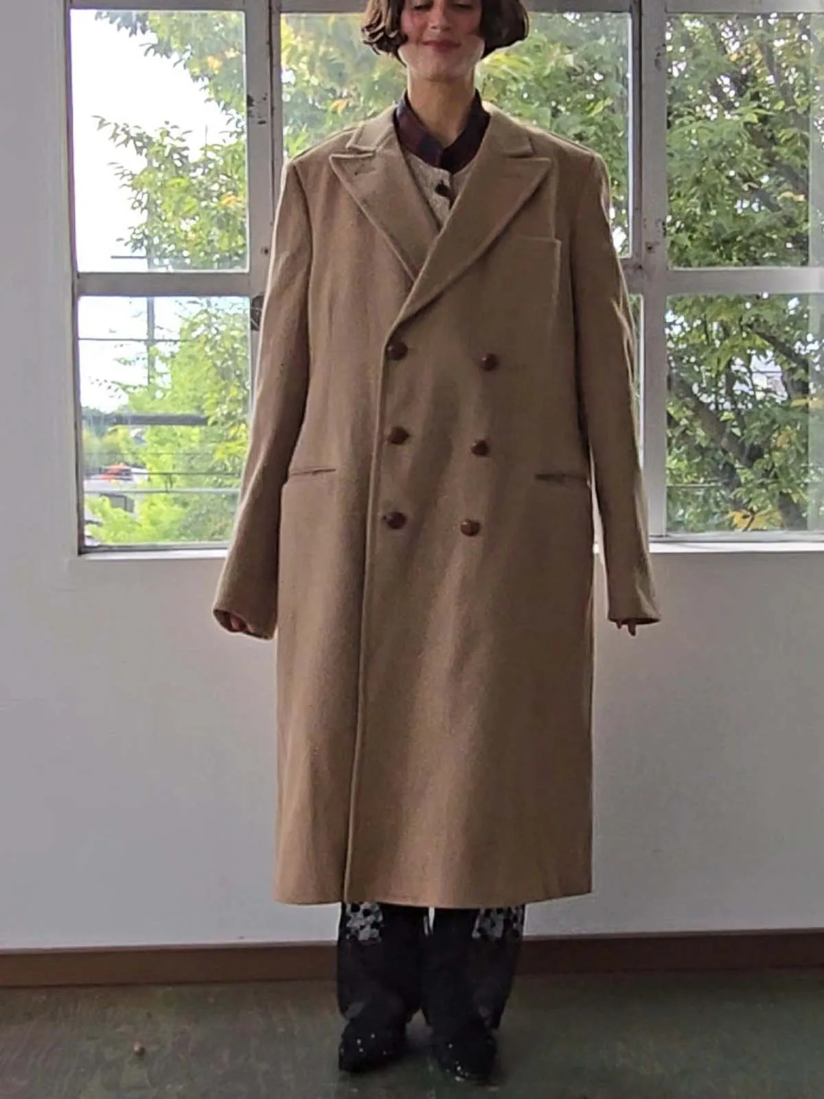 Wool Trench Coat - Sand