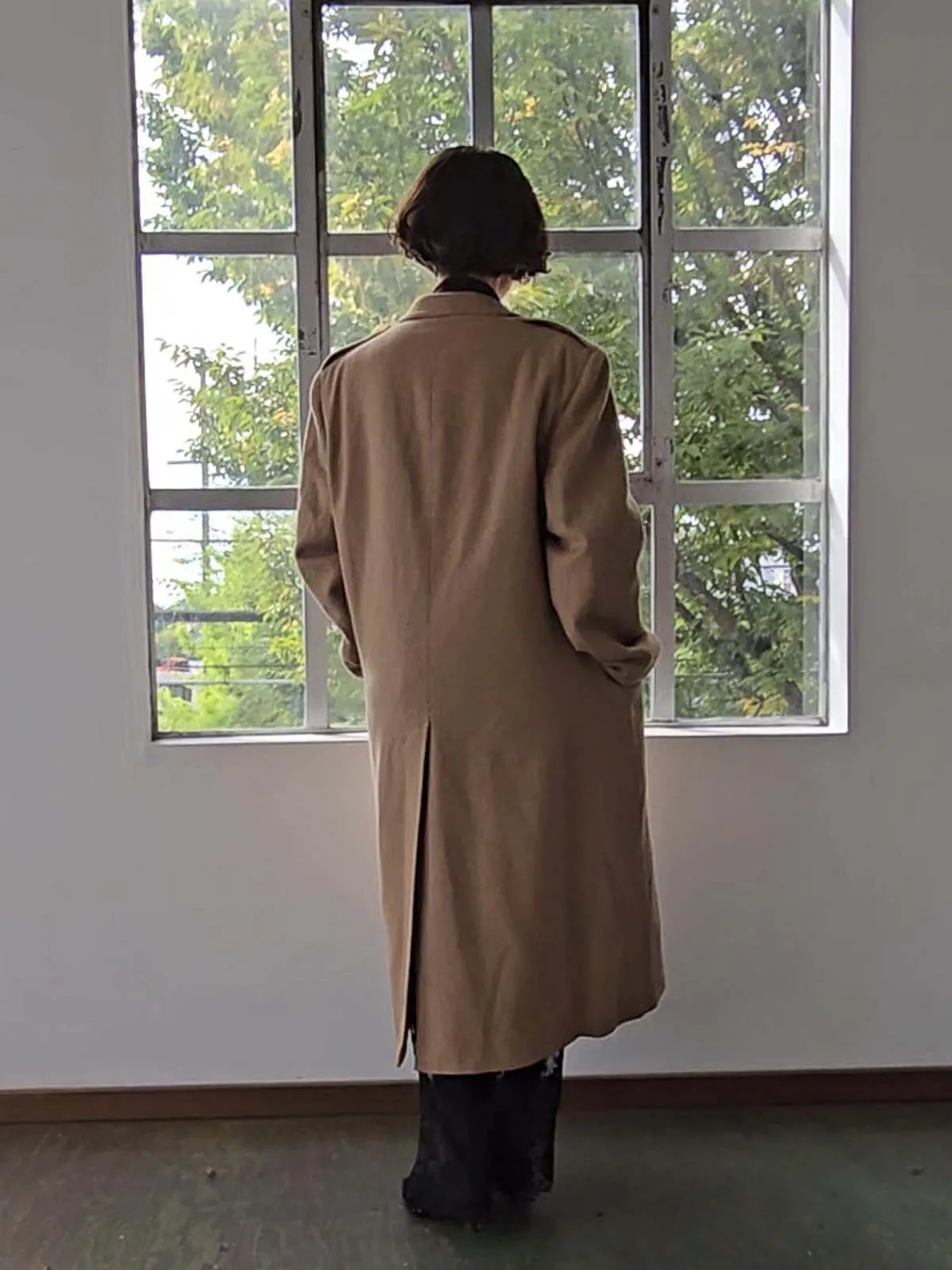 Wool Trench Coat - Sand