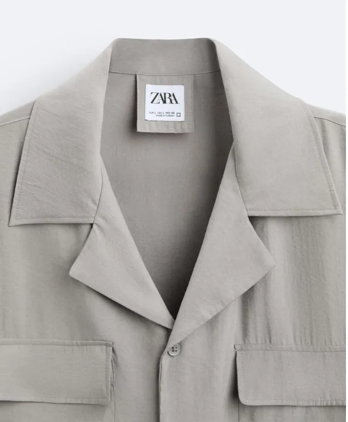 ZARA  |Plain Short Sleeves Shirts